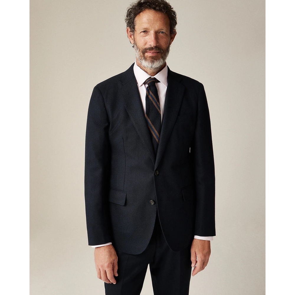 J.Crew Mens 44R Ludlow Blazer Navy Blue Moon England Wool Cotton BH230